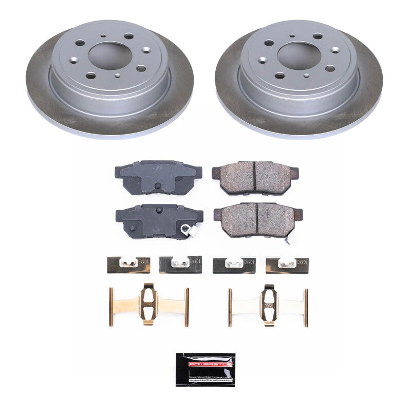 PSB Semi-Coated Rotor Kits - Power Stop 88-91 Honda Prelude Rear Semi-Coated Rotor Kit
