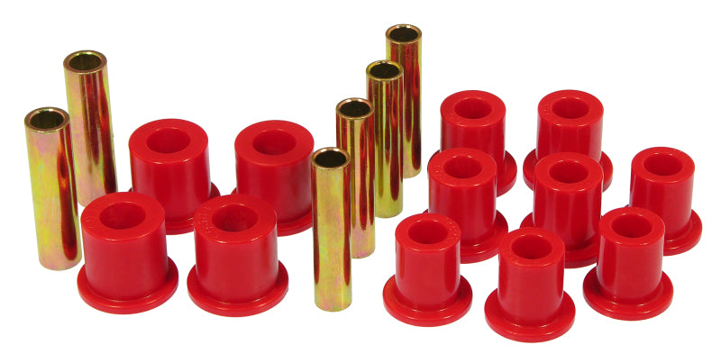 PRO Spring/Shackle Bush- Red - Prothane 77-79 Ford F250 4wd Front Spring & Shackle Bushings - Red