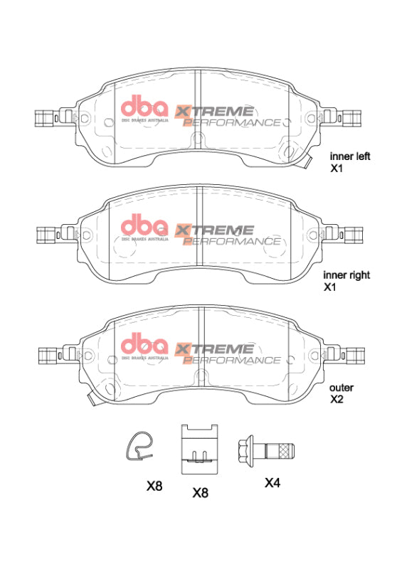 DBA XP Performance Brake Pads - DBA 2022+ Ford Ranger Rear Xtreme Performance Brake Pads