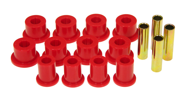 PRO Spring/Shackle Bush- Red - Prothane 89-99 Toyota Truck 4wd Rear Spring & Shackle Bushings - Red