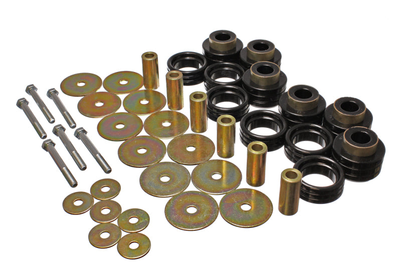 ES Body Mounts - Black - Energy Suspension Body Mount Set Inc. Hardware - Black
