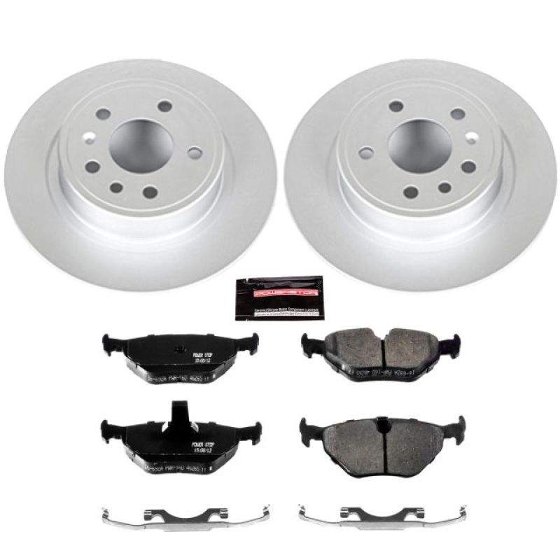 PSB Z23 Evolution Coated Kit - Power Stop 99-10 Saab 9-5 Rear Z23 Evolution Sport Coated Brake Kit