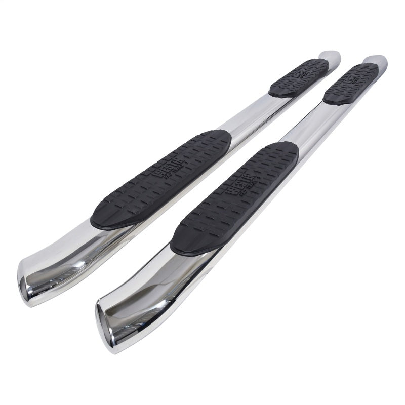 WES Nerf Bars - PRO TRAXX 5 - Westin 2005-2017 Toyota Tacoma Double Cab PRO TRAXX 5 Oval Nerf Step Bars - SS