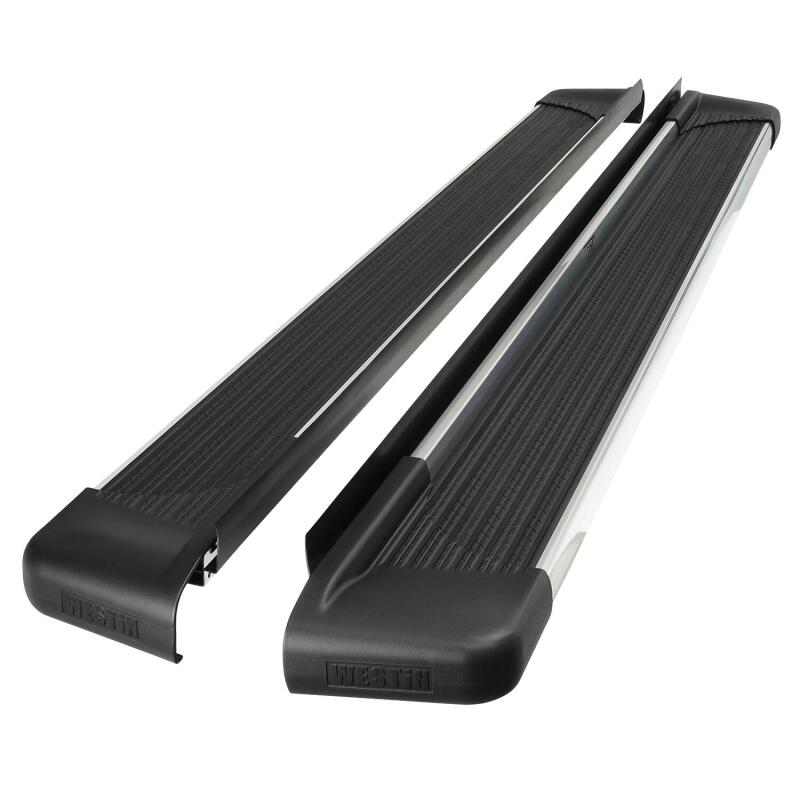 WES Running Boards - Sure-Grip - Westin Polished Aluminum Running Board 83 inches SG6 Running Boards - Polished
