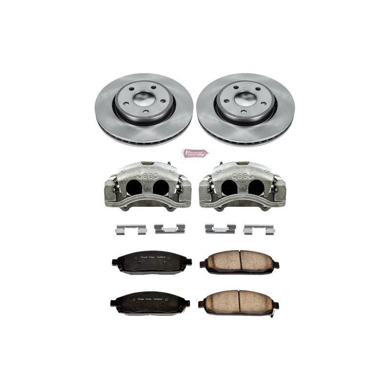 PSB Autospecialty Caliper - Power Stop 05-10 Jeep Grand Cherokee Front Autospecialty Kit w/Cals