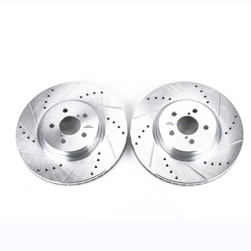 PSB Evolution Drill/Slot Rotor - Power Stop 14-18 Subaru Forester Front Evolution Drilled & Slotted Rotors - Pair