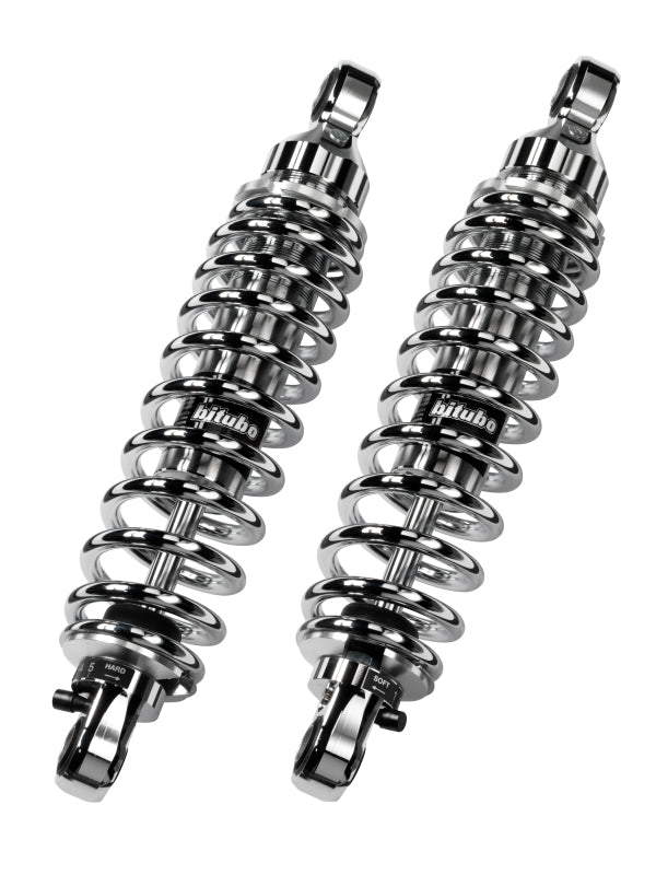 BIT WME0 Twinshocks - Bitubo WME0 Twinshocks Adjustable: Spring Preload, Rebound, Length 291mm, Chrome Edition