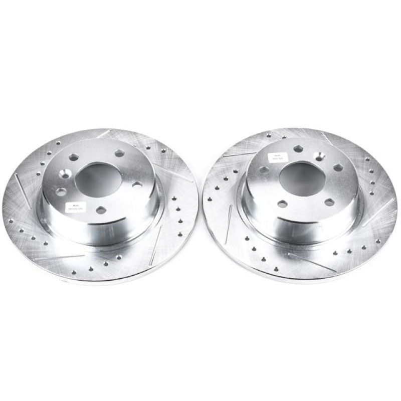 PSB Evolution Drill/Slot Rotor - Power Stop 99-04 Land Rover Discovery Rear Evolution Drilled & Slotted Rotors - Pair