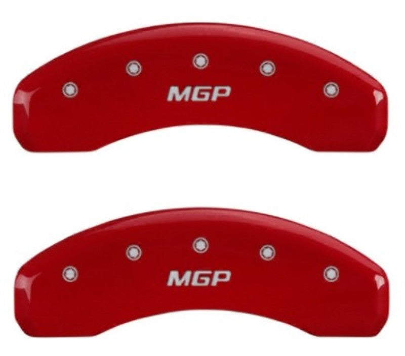 MGP Caliper Covers 2 Logo - MGP 2 Caliper Covers MGP Red Finish Silver Characters 2018 Chevrolet Tahoe