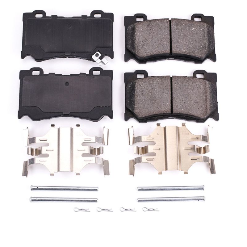 PSB Z17 Evolution Brake Pads - Power Stop 09-13 Infiniti FX50 Front Z17 Evolution Ceramic Brake Pads w/Hardware