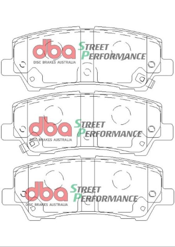 DBA SP Performance Brake Pads - DBA 15-19 Ford Mustang GT (w/Performance Package/380mm Front Rotor) SP Performance Rear Brake Pads