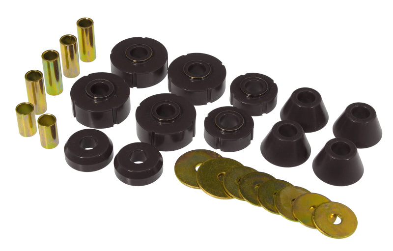 PRO Body/Subframe Bush - Blk - Prothane 67-72 Chevy C10 Body Mount Kit - Black