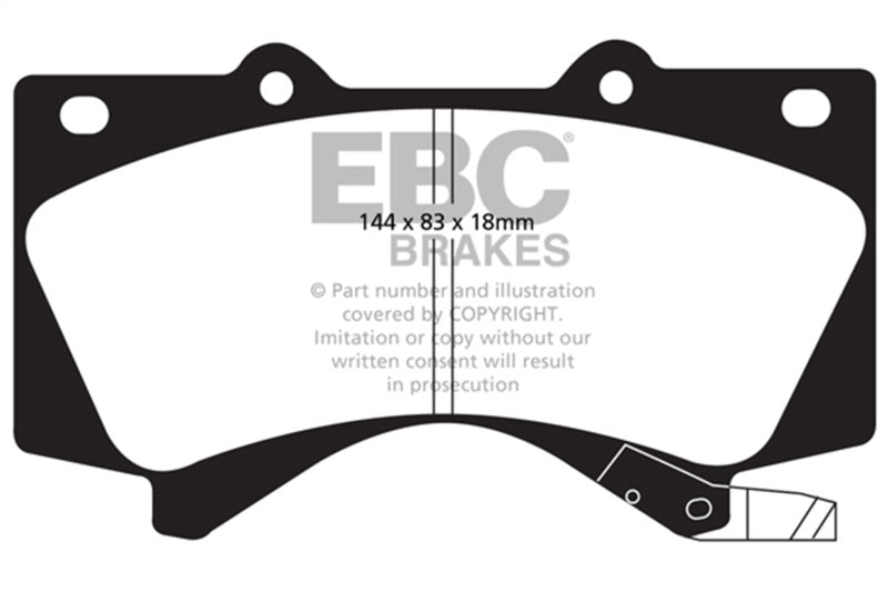 EBC Ultimax2 Brake Pad Sets - EBC 08+ Lexus LX570 5.7 Ultimax2 Front Brake Pads