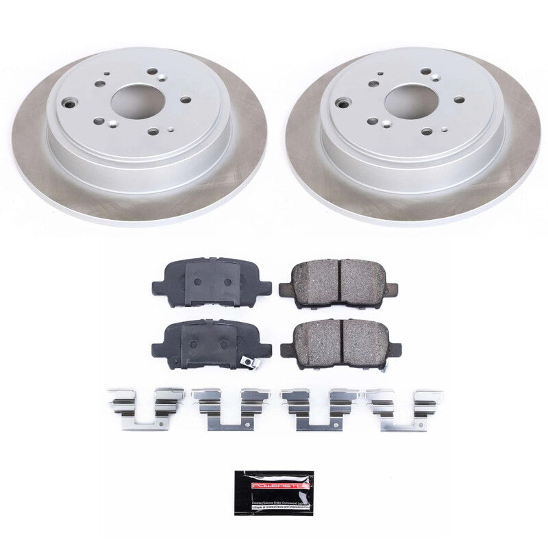 PSB Semi-Coated Rotor Kits - Power Stop 03-08 Honda Pilot Rear Semi-Coated Rotor Kit