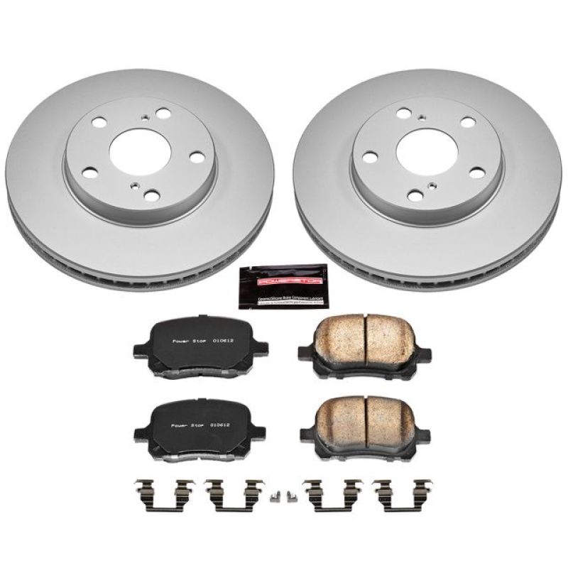 PSB Z17 Evolution Coated Kit - Power Stop 97-01 Lexus ES300 Front Z17 Evolution Geomet Coated Brake Kit
