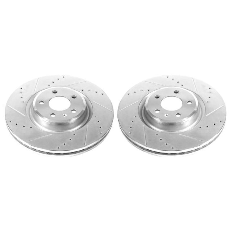 PSB Evolution Drill/Slot Rotor - Power Stop 14-18 Audi A6 Front Evolution Drilled & Slotted Rotors - Pair