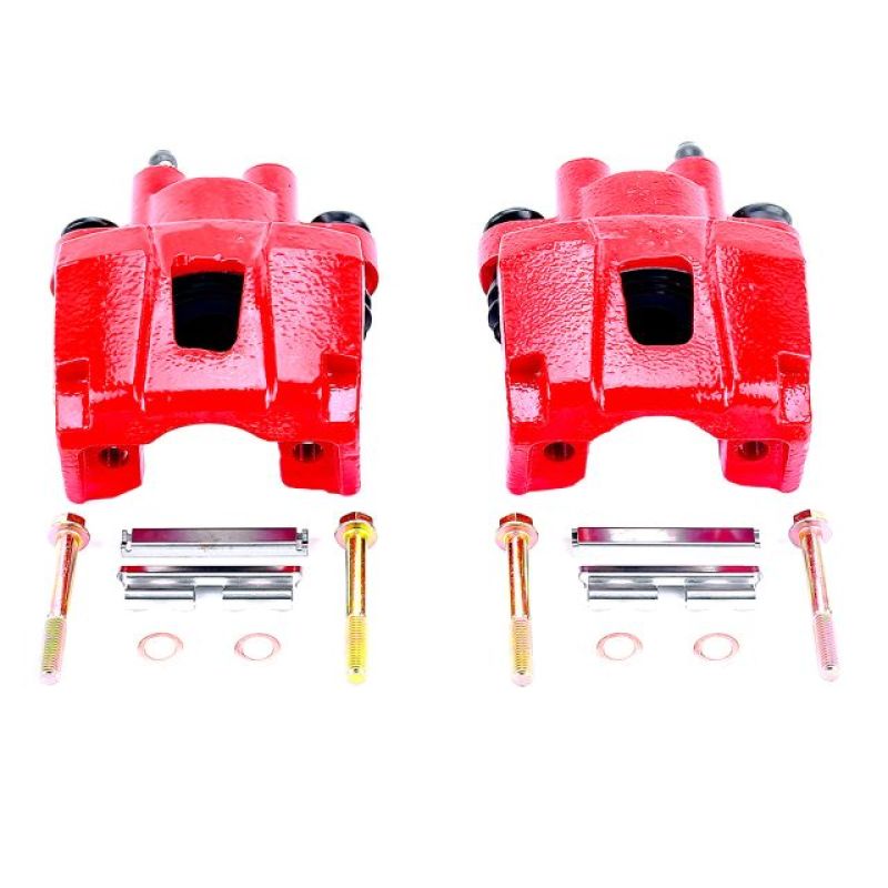 PSB Red Calipers - Power Stop 02-10 Ford Explorer Rear Red Calipers w/o Brackets - Pair