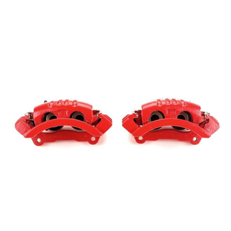 PSB Red Calipers - Power Stop 06-08 Dodge Ram 1500 Rear Red Calipers w/Brackets - Pair