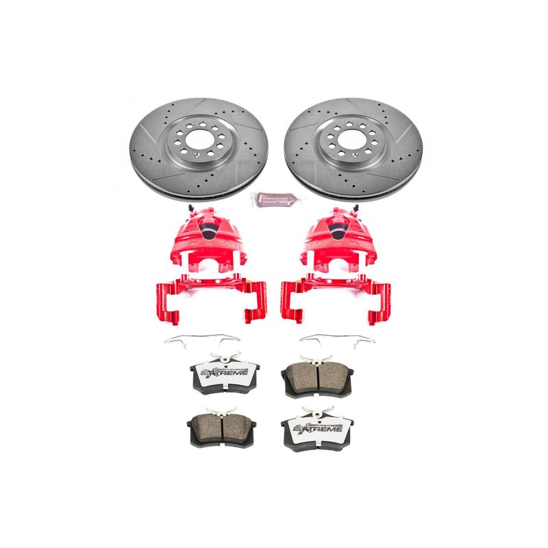 PSB Z26 Street Kit w/Cals - Power Stop 02-04 Volkswagen Golf Front Z26 Street Warrior Brake Kit w/Calipers