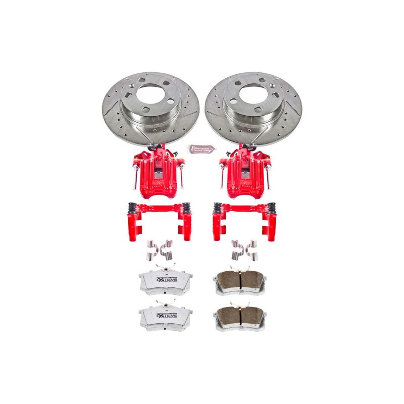 PSB Z26 Street Kit w/Cals - Power Stop 01-05 Volkswagen Jetta Rear Z26 Street Warrior Brake Kit w/Calipers