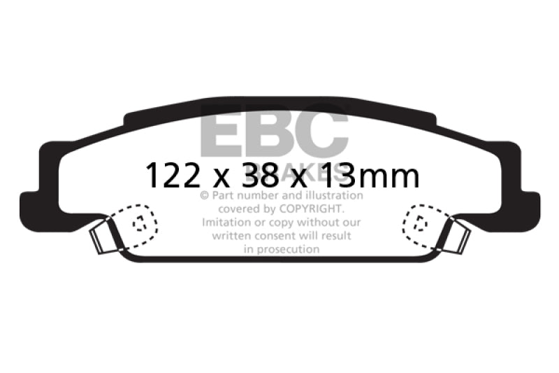 EBC Ultimax2 Brake Pad Sets - EBC 05-08 Pontiac Grand Prix 5.3 Ultimax2 Rear Brake Pads