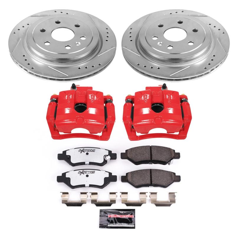 PSB Z26 Street Kit w/Cals - Power Stop 10-11 Cadillac SRX Rear Z26 Street Warrior Brake Kit w/Calipers