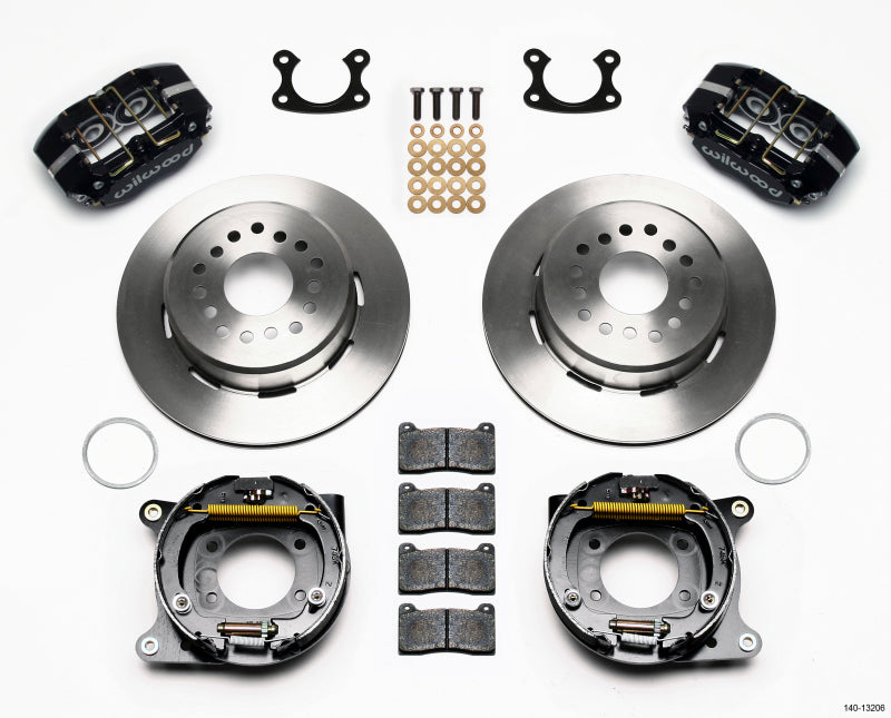 WIL Dynapro Brake Kit - Wilwood Dynapro Dust-Boot P/S Park Brake Kit Small Ford 2.50in Offset