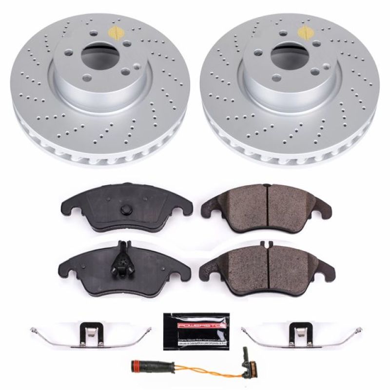 PSB Z23 Evolution Coated Kit - Power Stop 2014 Mercedes-Benz C300 Front Z23 Evolution Sport Coated Brake Kit