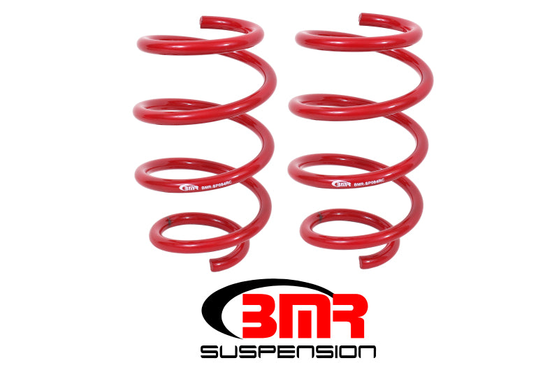 BMR Lowering Springs - BMR 15-17 S550 Mustang Front Handling Version Lowering Springs - Red