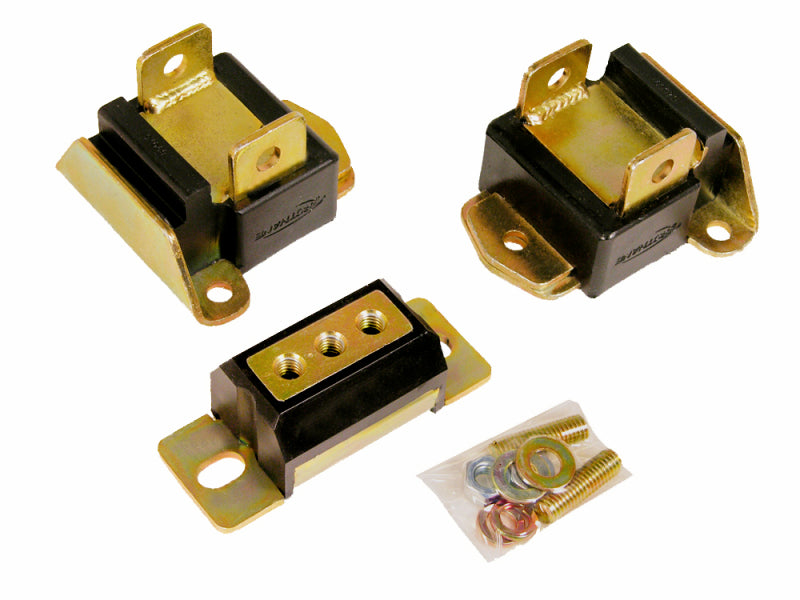 PRO Engine/Trans Kit - Blk - Prothane GM Motor & Trans Mount Kit - Black