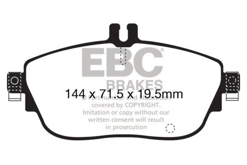 EBC Yellowstuff Brake Pad Sets - EBC 13+ Mercedes-Benz CLA250 2.0 Turbo Yellowstuff Front Brake Pads
