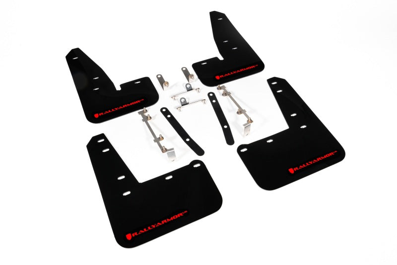 RAL Classic Blk Flap/Red Logo - Rally Armor 23-25 Toyota GR Corolla Black UR Mud Flap w/Red Logo
