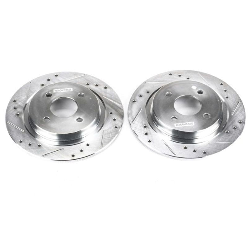 PSB Evolution Drill/Slot Rotor - Power Stop 02-04 Ford Focus Rear Evolution Drilled & Slotted Rotors - Pair