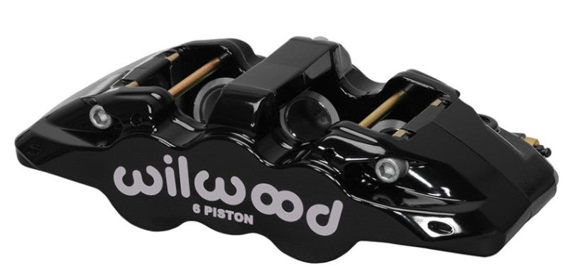 WIL Aero Caliper - Wilwood Caliper-Aero6-R/H - Black 1.75/1.38/1.38in Pistons 1.25in Disc