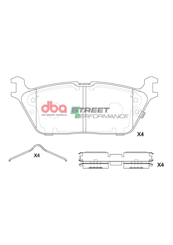DBA SP Performance Brake Pads - DBA 19-22 Ram 1500 (New Body Style) SP Performance Rear Brake Pads