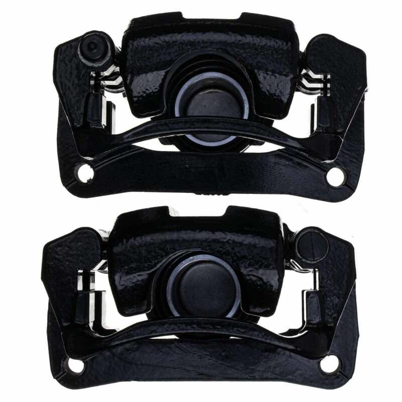 PSB Black Calipers - Power Stop 08-15 Toyota Sequoia Rear Black Caliper - Pair w/Bracket