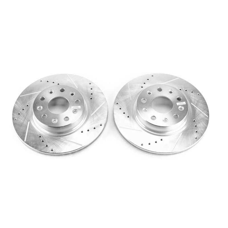 PSB Evolution Drill/Slot Rotor - Power Stop 2018 Jeep Wrangler Front Evolution Drilled & Slotted Rotors - Pair