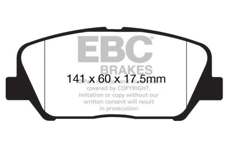 EBC Yellowstuff Brake Pad Sets - EBC 12-15 Hyundai Veloster 1.6 Turbo Yellowstuff Front Brake Pads