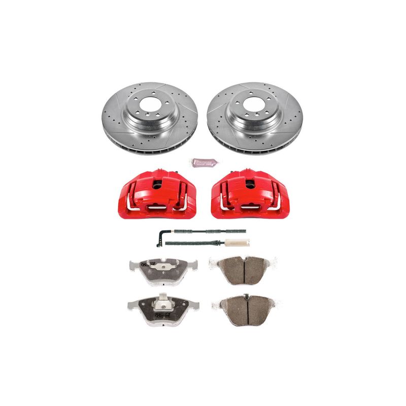 PSB Red Calipers - Power Stop 07-08 BMW 335xi Front Z26 Street Kit w/Cals