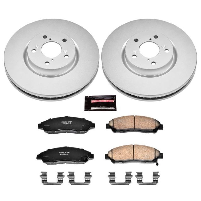 PSB Z17 Evolution Coated Kit - Power Stop 07-13 Acura MDX Front Z17 Evolution Geomet Coated Brake Kit
