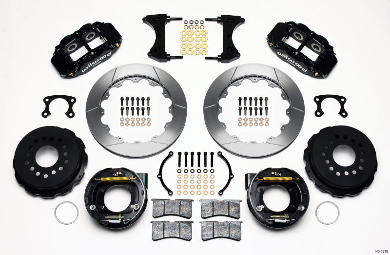 WIL Superlite Brake Kit - Wilwood Narrow Superlite 4R Rear P-Brk Kit 12.88in Big Ford New Style 2.36in Offset