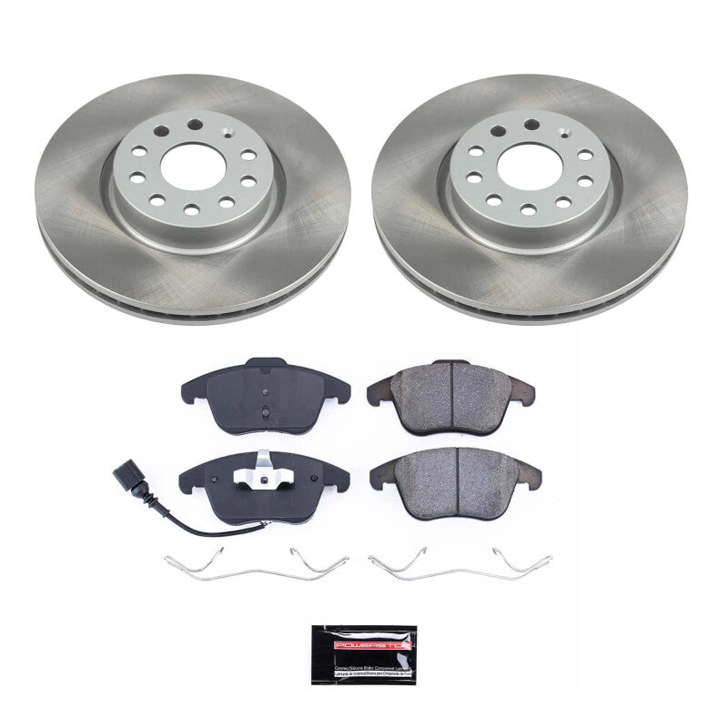 PSB Semi-Coated Rotor Kits - Power Stop 17-18 Volkswagen Tiguan Limited Front Semi-Coated Rotor Kit
