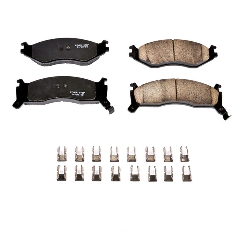 PSB Z17 Evolution Brake Pads - Power Stop 92-93 Chrysler Daytona Front Z17 Evolution Ceramic Brake Pads w/Hardware