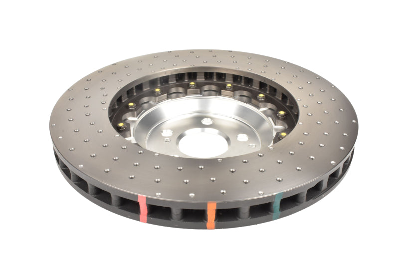 DBA 5000 Series Drilled Rotors - DBA 16-21 Mercedes-Benz C63 S AMG 5000 Series Drilled & Dimpled Front Brake Rotor w/Anodized Hat