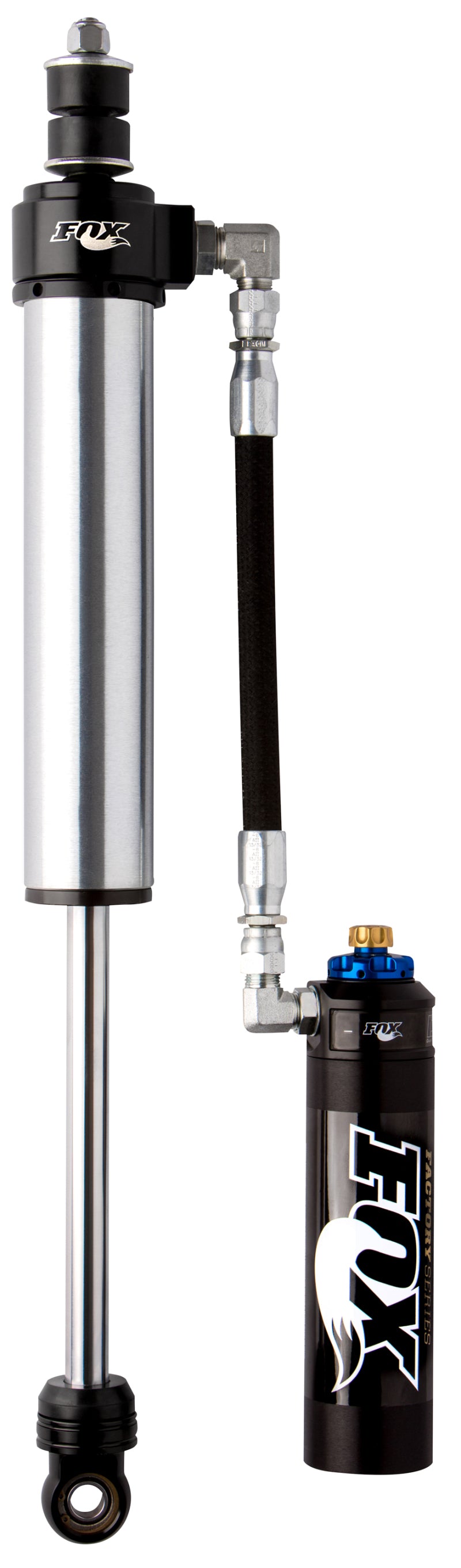FOX 2.5 Factory Shock - Fox 05+ Ford SD 2.5 Factory Series 10in. Remote Res. Front Shock Set w/DSC Adjuster / 4-6in. Lift