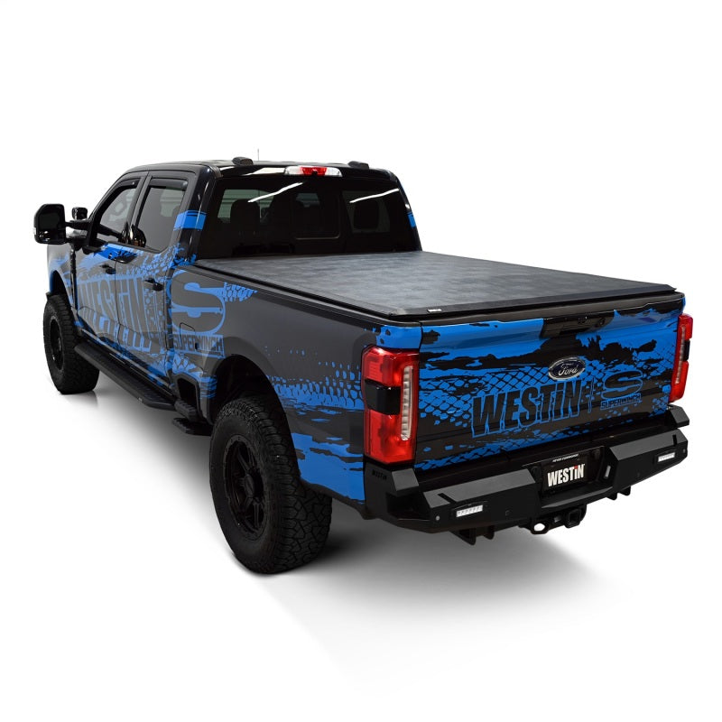 WES Soft Roll Tonneau Covers - Westin 17-24 Ford F-250/350 Super Duty 6.75ft. Bed Soft Roll Tonneau Cover - Black
