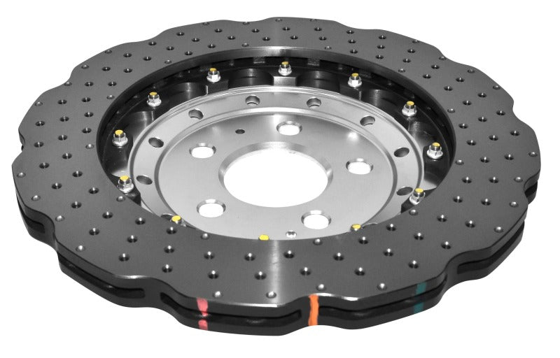DBA 5000 Series Drilled Rotors - DBA 16-19 Audi R8 Iron Rotor Front 5000 Series Drilled Rotor w/Silver Hat