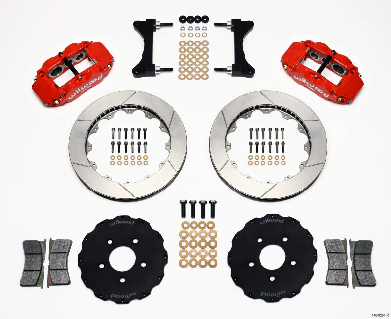 WIL Superlite Brake Kit - Wilwood Narrow Superlite 6R Front Hat Kit 13.06in Red Mitsubishi EVO VIII
