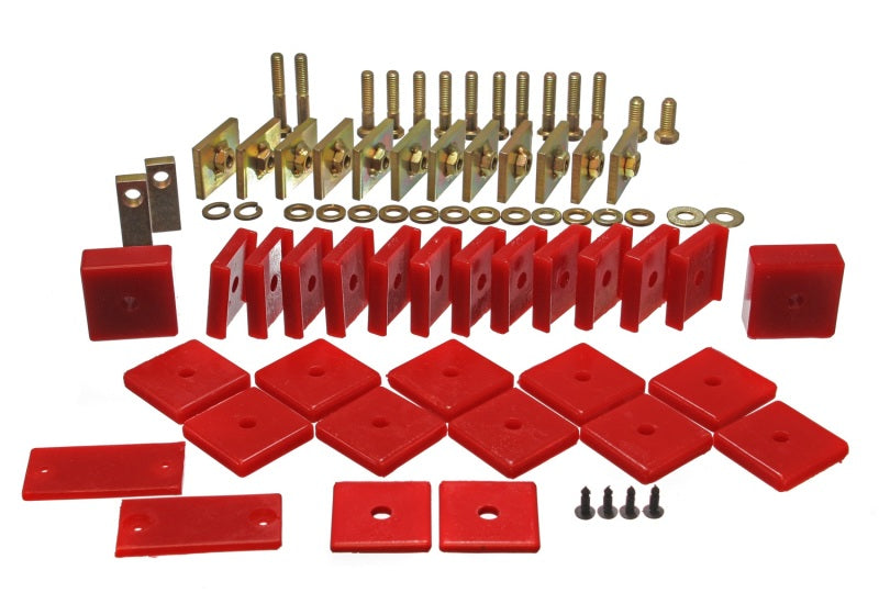 ES Body Mounts - Red - Energy Suspension Toy Land Cruiser Body Mount Set - Red