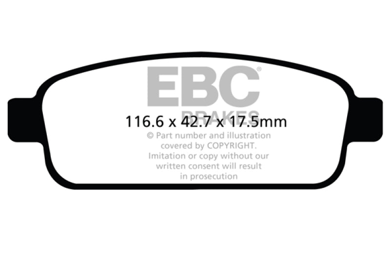 EBC Greenstuff Brake Pad Sets - EBC 13+ Buick Encore 1.4 Turbo Greenstuff Rear Brake Pads